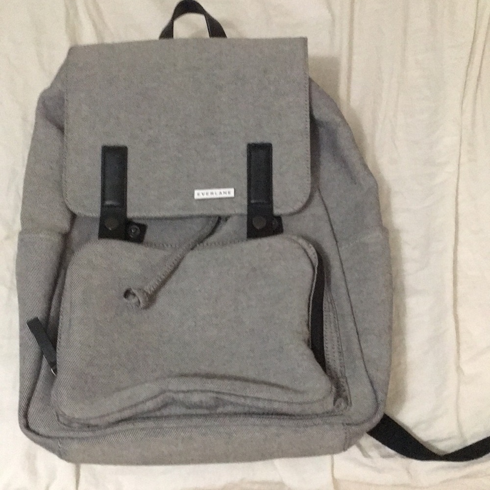 Everlane modern snap backpack gray